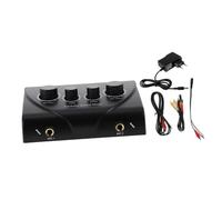 TEMPNAP 1set Mixer Audio Karaoke Professionale Due Canali Mixer Compatto Per Microfono Con Adattatore Di Alimentazione Per Eventi Famiglie e Ktv Basso Rumore e Alta Qualità Del Suono