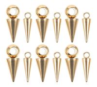 TEMPNAP 20 Pezzi Ciondoli a Forma di Piramide in Lega Color Oro per Collane e Portachiavi, Accessori Utili per Gioielli Fai da Te Bordi Lisci, per Regali Fatti a Mano