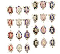 TEMPNAP 24 pezzi Charms in Metallo per Creazione Gioielli con Design Santa Maria Accessori Piccoli per Collane Bracciali e Fai da Te Materiale Lega Resistente per Donna e Uomo