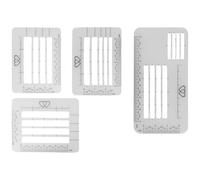 TEMPNAP 4 Pezzi Stencil per Indirizzi su Buste in Pp Ecologico, Facile da Pulire, 4 Stili Diversi per Studenti e Design di Scrittura a Mano