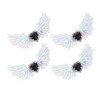 TEMPNAP 4pezzi Clip per Scarpe Donna Argento D'angelo e Lega, Accessori Versatili per Scarpe da Sposa e Eventi Speciali, Fermagli Decorativi Removibili