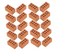 TEMPNAP 50 Pezzi Mattoni rossi simulati artigianato decorativo paesaggio blocchi minuscolo mattone finto minuscoli mattoni mini mattoncini mattoni per l'abbellimento Argilla Marrone chiaro