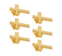 TEMPNAP 6 Pezzi Spilla da Uomo in Lega Color Oro Emblema Religioso Raffinato, Chiusura di Sicurezza e Adatta per Abbigliamento Religioso Formale e Prime Comunioni
