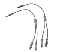 TEMPNAP Adattatore Audio Jack 3.5mm Doppio 2 Pezzi Connettori Femmina in Alluminio e Nylon, Splitter Stereo Resistente ai Graffi per Cuffie e Laptop