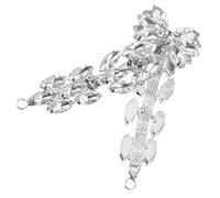 TEMPNAP Applicazione Decorativa Da Sposa Forma Di Fiore Con Pietre Goccia Ornamento Elegante Per Abiti Cerimonia e Scarpe Patch Cucito Riflettente Accessorio Leggero e Compatto