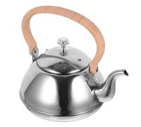 TEMPNAP Bollitore per Tè in Acciaio Inossidabile da 1,5l con Manico Ergonomico in Legno e Coperchio a Catena, Adatto per Cucina e Fornelli Alogeni