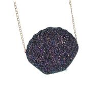 TEMPNAP Borsa a Tracolla Comoda da Portare Paillettes Forma Conchiglia Donna Nera, Design Catena e Chic per Ragazze e Signore