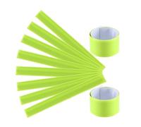 TEMPNAP Bracciali Riflettenti in PVC Giallo 6 Pezzi per Corsa Notturna e Sicurezza visibilità Alta per attività Sportive al Buio