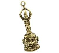 TEMPNAP Campanello Vintage in Ottone per Artigianato DIY Finitura Raffinata, Resistente e Non Deformabile, Ciondolo Portachiavi Stile Retro Colore Oro