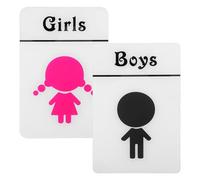 TEMPNAP Cartelli per Porte Bagno Ragazzo Ragazza Autoadesivi per Scuole Materne e Asili Nido, Segnali di Genere per Facilitare Riconoscimento e Supportare la Comprensione del Genere