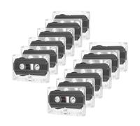 TEMPNAP Cassetta audio vergine 12 pezzi, 60 minuti, plastico, portatile, per utilizzo in ambienti vintage e decorazioni DIY