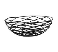 TEMPNAP Cestino Del Pane in Filo Metallico Nero Cestino Rotondo Di Metallo Resistente Piccolo Per Servire Pane e Frutta in Casa e Hotel