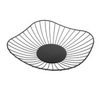 TEMPNAP Cesto Portafrutta Nero in Filo Metallico Piccolo da Tavolo, Fruttiera Compatta per Cucina e Ufficio, Cestino Decorativo Versatile e Facile da Pulire per Spazi Ridotti