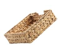 TEMPNAP Cesto Portaoggetti Quadrato in Plastico Beige Stile Rurale Semplice e Creativo, Stabile e Pratico per Decorazione Casa e Porta Tovaglioli da Scrivania