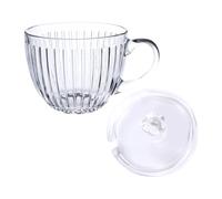 TEMPNAP Ciotola per Cereali in Vetro Grande Capacità con Coperchio, Tazza per Colazione Multiuso per Latte, Yogurt e Dessert, Adatta per Uso Domestico e Ristorazione