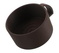 TEMPNAP Ciotola per Rasatura Barba in Pla Marrone con Manico per Facile Creazione di Schiuma e Pulizia, Accessorio Elegante la Cura Quotidiana Dell'uomo in Bagno