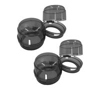 TEMPNAP Copri Manopole per Fornelli Gas 4 Pezzi in Pvc Nero, Resistente al Grasso e Facile da Pulire, Protezione Sicura per Cucina Adatta a Adulti