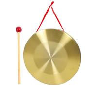 TEMPNAP Gong Rame Portatile con Mazzuolo Strumento Percussione Robusto e Suono Brillante per Adulti come e Decorazione Domestica