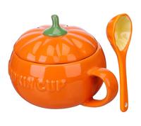 TEMPNAP in Coperchio e Cucchiaio Forma di Zucca Arancione da Confortevole e Funzionale, Alternativa alla Plastica per Domestico