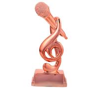 TEMPNAP in Resina Color Oro a Forma di Microfono, Premio per Gare di Canto e discorsi pubblici, per Eventi scolastici e Party tematici