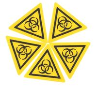 TEMPNAP Kit 5 Pezzi Adesivi di Avvertenza Rischio Biologico per Laboratorio, Leggeri e Pratici in Materiale Pc, Segnaletica di Sicurezza per Spazi di Lavoro