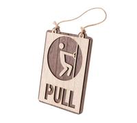 TEMPNAP Legno Push And Pull per Porta Insegna per Ristoranti Appeso con Corda Materiale Legno Alta Hotel e Tea House