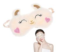 TEMPNAP Maschera per Occhi in Peluche Alpaca Copertura Oscurante per Dormire Comoda e Soffice Adatta a Donne Ragazze e Viaggiatori per Bloccare la Luce