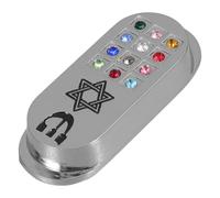 TEMPNAP Mezuzah in Lega di Ferro Argento Incisione Artistica, Decorazione per Auto Pratica e Facile da Conservare, Stile Antico per Protezione e Spiritualità in Viaggio