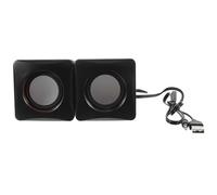 TEMPNAP Mini Altoparlanti USB per Computer, Coppia Nera in ABS | Laptop e Desktop, Connessione Stabile, Rame e Magnete, Uso Ufficio e Casa
