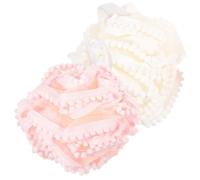 TEMPNAP Palla da Bagno Esfoliante 2 Pezzi in Pe Laccio, Morbida e Resistente, Asciugatura Rapida la Pulizia del Corpo a Casa in Viaggio