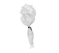 TEMPNAP Parrucca da Avvocato Bianca Capelli Ricci per Copricapo da Ragazzo Ragazza per Cosplay Eventi Teatrali e Usi in Tribunale Realizzata in Fibra Chimica per Durata Lunga Comfort