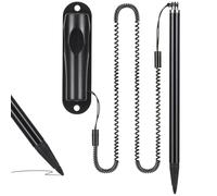 TEMPNAP Penna Stilo Resistiva per Tablet e Dispositivi Pos con Corpo in Alluminio, Cordino Anti-smarrimento e Supporto Porta Penna Nero