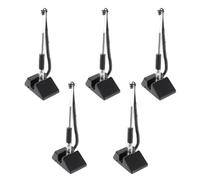 TEMPNAP Penne Gel Nere 0,5 MM Set da 5 per Banche e Reception Base Rotonda in Plastica per Uso Pubblico e Ufficio