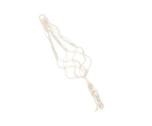 TEMPNAP Portavasi da Appendere in Macramè Cotone e Lino Bianco, Supporto da Parete per Ukulele e Decorazione da Giardino Elegante e Stabile, 98cm