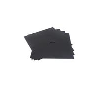 TEMPNAP Protezione per Fornelli a Gas 4 Pezzi, Coperture Antiaderenti Riutilizzabili 27x27 Cm Foro Centrale, Tappetini Resistenti al Calore Fino a 260°c per Cucina a Gas Facile da Pulire