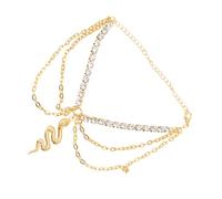 TEMPNAP Rhinestone Snake Foot Jewelry Per Donne Cavigliera Boho Elegante Sandali Per Piedi Decorativi Accessorio Per Festa Spiaggia e Occasioni Speciali
