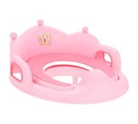 TEMPNAP Sedile Wc con Cuscino Morbido Staccabile e Design Antiscivolo, Riduttore Wc Rosa per Ragazzo e Ragazza, con Schienale e Maniglia Robusta per Uso Domestico