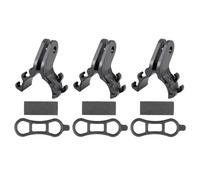 TEMPNAP Set da 3 Supporti per Torcia e Porta Targa in Silicone Nero, Accessori per Bicicletta da Corsa e Bici Pieghevoli, Facili da Montare in