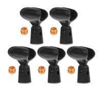 TEMPNAP Set da 5 Clip per Microfono in Rame e Plastico Nero Pratiche e Facili da Installare Compatibili Microfono Wireless