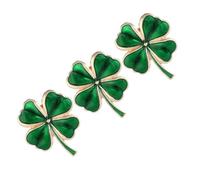 TEMPNAP Spilla A Forma Di Trifoglio Irlandese, 3 Pezzi: Spilla Da Bavero Con Quattro Foglie Di Trifoglio Irlandese, Per Donne E Ragazze, Accessorio Di Moda Per Le Festività Di San