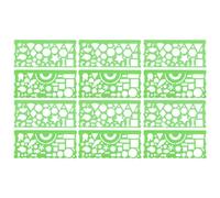 TEMPNAP Stencil Geometrici 12 Pezzi Modelli di Disegno Plastica Righello da Disegno per Studenti per Progettazione Tecnica e Illustrazione Architettonica