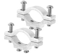 TEMPNAP Supporto 20-45mm Moto Alluminio e in Lega per Pezzi Specchietto 2 Argento Viti, Montaggio Stabile Installazione Facile da Faro Bicicletta
