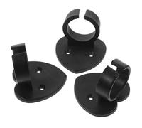 TEMPNAP Supporto Per Microfono Clip Da Tavolo a Forma Di Cuore 3 Pezzi in Plastica Nera, Fissaggio Per Microfoni Cablaggio e Wireless, Accessorio Leggero Per Scuola, Ufficio e Teatro
