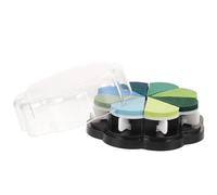 TEMPNAP Tampone per Timbri Pigmento a 8 Colori e Petali Staccabili, Realizzato in Plastica e Spugna, per Journaling Fai-da-Te e Uso Scolastico