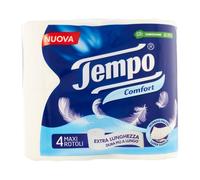 Tempo Carta Igienica Morbida e Resistente Confezione da 4 Maxi Rotoli