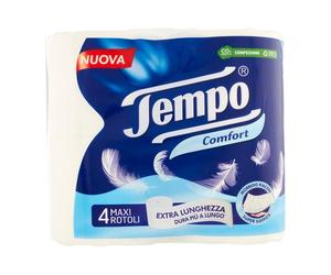 Tempo Carta Igienica Morbida e Resistente Confezione da 4 Maxi Rotoli