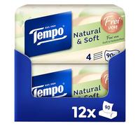 Tempo Confezione da 12 fazzoletti natural & soft