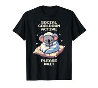 Tempo di recupero sociale attivo | Pixel Art per una bassa energia sociale Maglietta