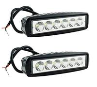 TEMPO DI SALDI 2 X Faro A Led 18W Luce Bianca Fredda Da Lavoro 6 Led Per Auto Moto Fuoristrada