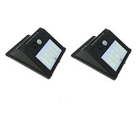 TEMPO DI SALDI 2 x Faro 20 Led con Pannello Solare e Sensore di Movimento Faretto Crepuscolare